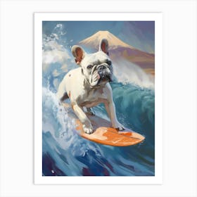 French Bulldog Surfboard Art Print