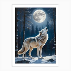 Howling Wolf Art Print