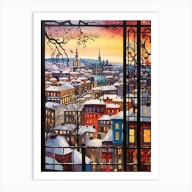 Winter Cityscape Stockholm Sweden 3 Art Print