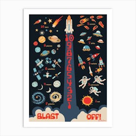 Space Countdown Art Print