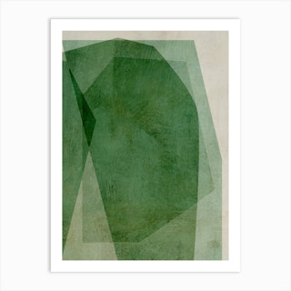 Abstract Greens Art Print