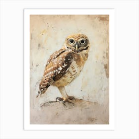 Brown Fish Owl Painting 1 Art Print