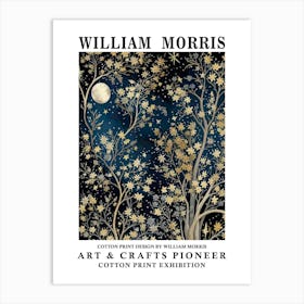 William Morris Print Moon Night Forest 1 Art Print