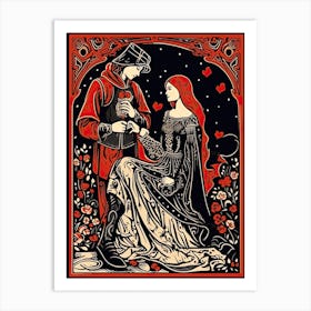 The Lovers Tarot Card, Vintage 0 Art Print