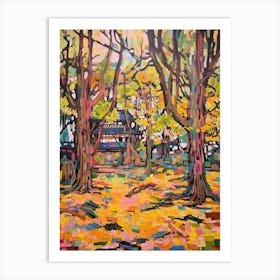 Autumn Gardens Painting Meiji Shrine Inner Garden Japan 2 Art Print