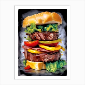 Burger Painting 1 Art Print