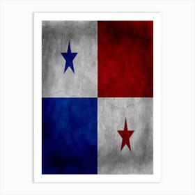 Panama Flag Texture Art Print