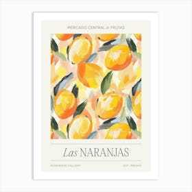 Mediterranean Orange Fruit Market, Impressionist Oranges Art Print