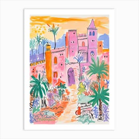 Riyadh, Dreamy Storybook Illustration 8 Art Print