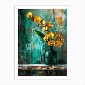 Orchids In A Vase 4 Art Print