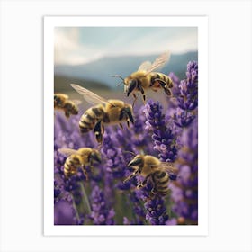 Colletidae Bee Realism Illustration 12 Art Print