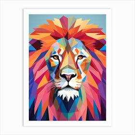 Lion Abstract Pop Art 3 Art Print