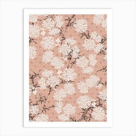 Bamboo & Sakura Chinoiserie Florals Art Print