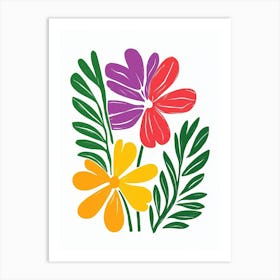 Flowers And Leaves 11 Art Print