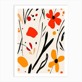 Abstract Floral Pattern 15 Art Print