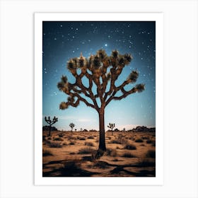  Photograph Of A Joshua Tree With Starry Sky 3 Art Print