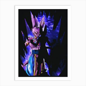 Anime Negative Space ― Lord Beerus S Anger Art Print