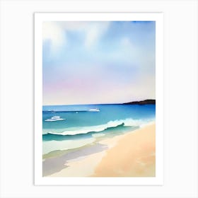 Coogee Beach 3, Australia Watercolour Art Print