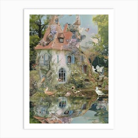 Fairytale Monet Pond Scrapbook Collage 9 Art Print