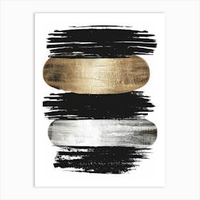 Black And Gold 96 Art Print