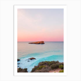 Cala Pregonda, Menorca, Spain Pink Photography 1 Art Print