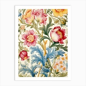 Victorian Floral Wallpaper 12 Art Print