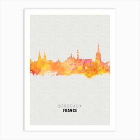 Bordeaux France City watercolor Art Print