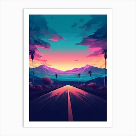 Sunset Road Art Print