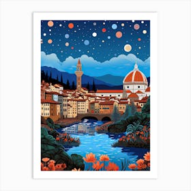 Florence, Illustration In The Style Of Pop Art 3 Art Print