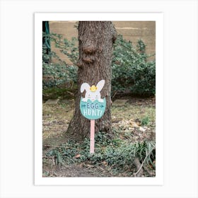 Easter Egg Hunt Sign Art Print