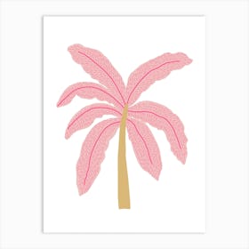 A Lone Palm Pink Art Print