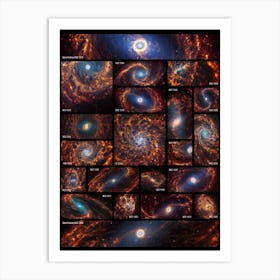JWST 19+2 Spiral Galaxies (James Webb/JWST) Art Print