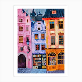 Prague Book Nook Bookshop 2 Art Print