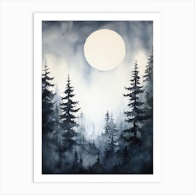 Watercolour Painting Of Black Forest   Germany 1 Art Print