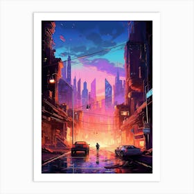 Futuristic City 12 Art Print