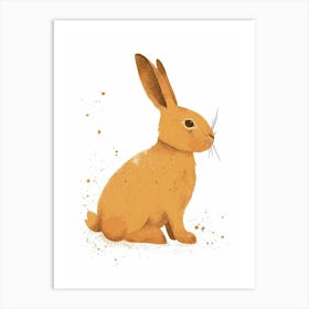 Tans Rabbit Nursery Illustration 2 Art Print