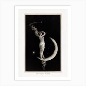 Moon And Star Art Print