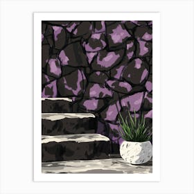 Purple Stone Wall Art Print