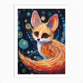  A Feather Tail Glider Vibrant Paint Splash 1 Art Print