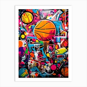 Basketball Graffiti 1 Art Print