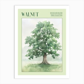 Walnut Tree Atmospheric Watercolour Painting 4 Poster Art Print