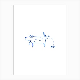 Cheeky Dog Art Print