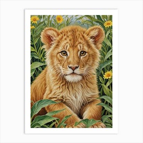 Lion Cub Art Print