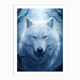 White Wolf Art Print