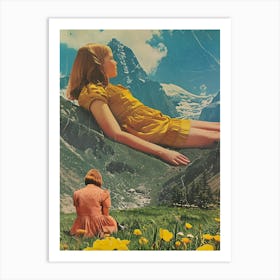 Surreal Landscape Collage Art Print