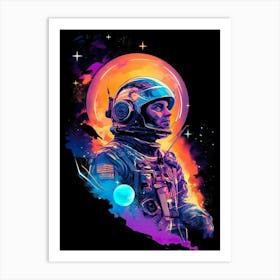 Astronaut In Space Art Print