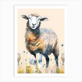 Sheep In The Field Canvas Print Art Print