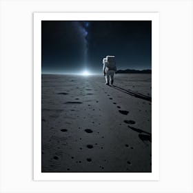 Astronaut Walking On The Moon 1 Art Print