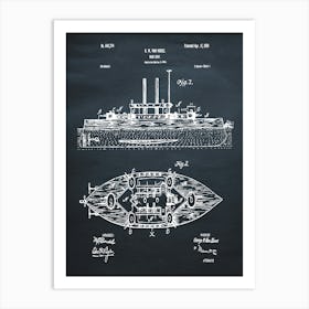 1900 War Ship Art Print