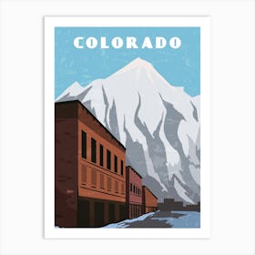 Colorado, USA — Retro travel minimalist poster Art Print